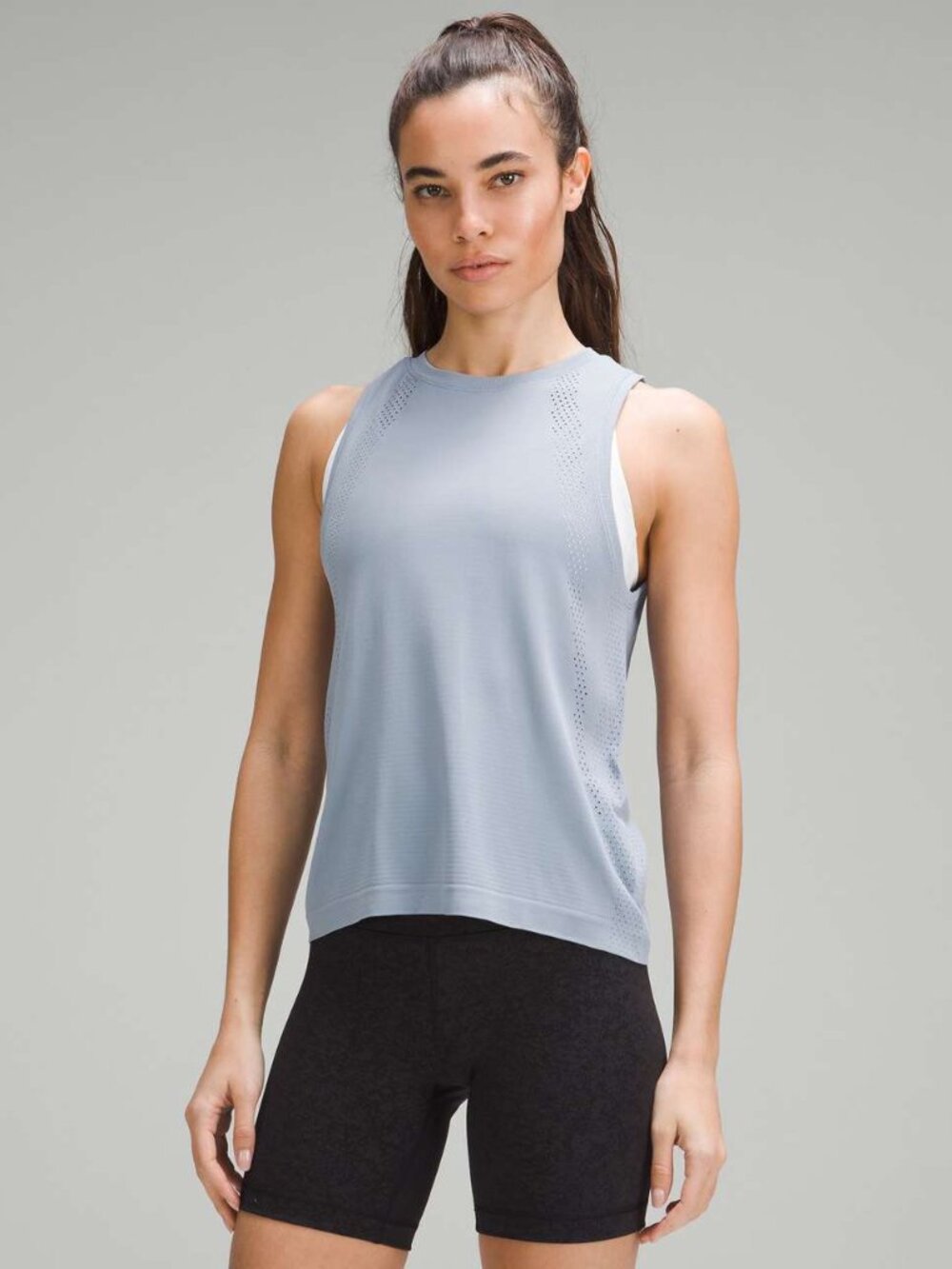 Lululemon Light Blue Train to Be Tank Top